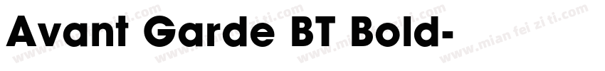 Avant Garde BT Bold字体转换